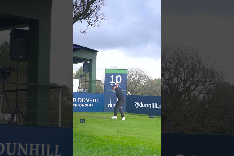 On the tee at the 2025 #DunhillChamps